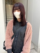 カフ(CAF)&nbsp;CAF松本/ウルフレイヤーカット/ボルドーカラー/大阪/心斎橋