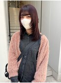 CAF松本/ウルフレイヤーカット/ボルドーカラー/大阪/心斎橋