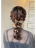 編みおろしヘアアレンジ