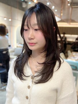 ロンド エスポワール 錦糸町(Lond espoir) ■ミニウルフレイヤーカット顔周りカット前髪カット韓国ロングg