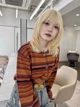 ムク 横浜店(muku) ブロンド ミディアムレイヤー