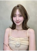 ▲レイヤーカット顔まわり前髪矯正オリーブベージュharuhi