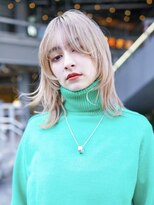 ギークス(GEEKS)&nbsp;【GEEKS渋谷】ブリーチリタッチホワイトベージュ/ハッシュカット