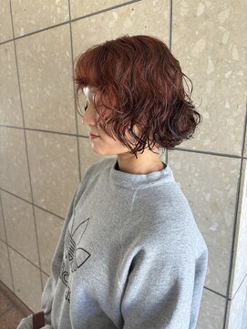 シャルティア 岩国(SHALLTIA) カジュアルスタイル/オレンジブラウン/ブラウンカラー/パーマ