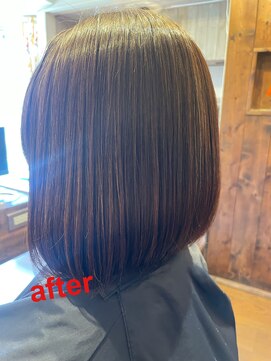 ヘアーワークス エスケープ 縮毛矯正+ストパン