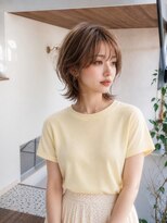 ヘアデザイン ステラ(hair design sTella)&nbsp;シフォンベージュの外ハネショートウルフ