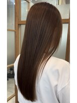 白髪ぼかしハイライト特化サロン　日々/Hibi 難波・心斎橋【ヒビ】&nbsp;酸性ストレート艶ライトブラウン