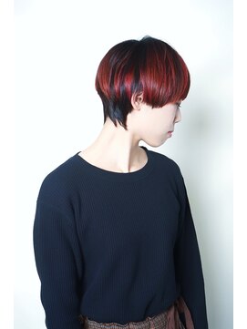 ルルクス ヘアーサロン(LuLux) 重めウルフのパンチの効いた個性派レッド！