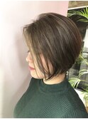 恵比寿×YAMATO グラデーションボブ_マットハイライト