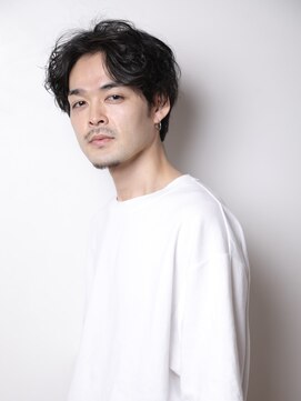 メンズ ショコラ ナンバ(Men's Chocolat NAMBA) #センターパート#アップバンク#ショートレイヤー#ショコラなんば