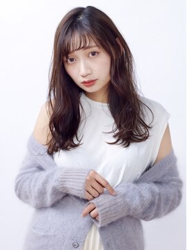 オーブ ヘアー グロー 橋本店(AUBE HAIR grawe) 【AUBE HAIR】ダークブラウン×フリンジウェーブ