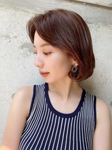 ２ヶ月先まで継続☆癖を取り除くハサミでカット　[福岡/ショート/ショートボブ/白髪ぼかしハイライト］