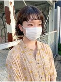 ボブパーマ　オン眉　ふわふわ　クルクルパーマ　広瀬すず