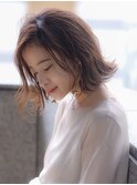 グレージュカラー×外ハネボブ