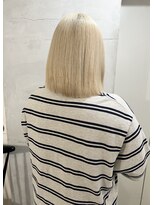デューヘアー(due hair) 髪質改善×ミルクティーアッシュ×ハイトーンカラー