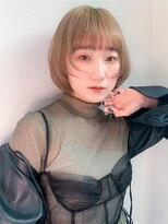 ロンドエニカ 大宮(Lond enika)&nbsp;ウルフボブアッシュカラーレイヤーロンググレーベージュ[大宮]