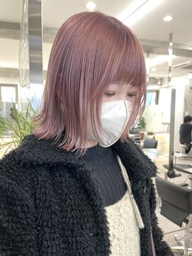 サンクプロジェクト(cinq PROJECT) グレージュミルクティーベージュピンクベージュカラーブリーチ