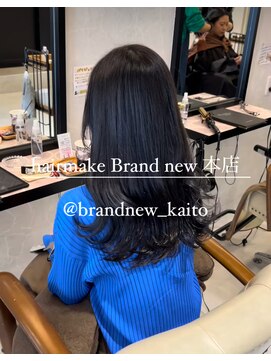 ヘアーメイク ブランニュー 東生駒店(hair make Brand new) ブルーブラックで艶髪に