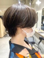 メンズライクグレージュショート