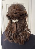ヘアセット×ハーフアップ