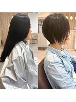 アグ ヘアー ナッツ 秦野店(Agu hair nuts)&nbsp;丸みショート/マロンベージュ/くびれショート/くすみベージュ