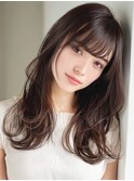 ワンレンボブ×スモーキーベージュ×髪質改善