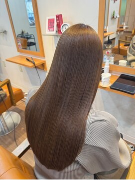 ヘアーリラクゼーション ティーノ(Hair relaxation tino) アッシュベージュストレートスタイル［蒲田　髪質改善］