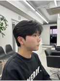 ダウンパーマ　センターパート　ニュアンスパーマ