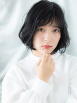 ドクターズ サロン ラブ(Dr's Salon LAB)&nbsp;髪質改善ミストバング黒髪ゆるふわボブパーマt古河20代30代40代