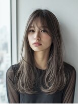 ダル 渋谷/表参道(DAL.)&nbsp;レイヤーカット/顔周りカット/触覚/グレージュ/韓国巻き