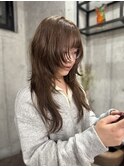 表参道roijir ロングウルフ×オリーブベージュ