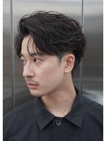 フィフスパーク(fifth PARK)&nbsp;渋谷フェザーパーマ毛流れニュアンスパーマメンズビジネスヘア