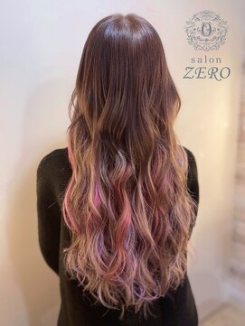 ヘアメイクサロン ゼロ(ZERO) Pink × Purple natural gradation★