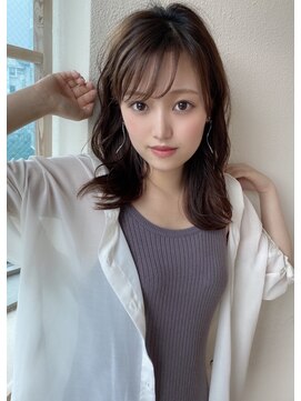 アフロート ディル(AFLOAT D'L) AFLOAT《矢田菜津紀》表参道 レイヤーくびれ◎ピンクブラウン