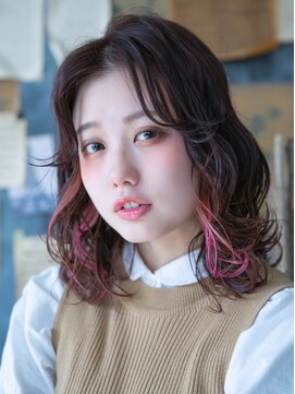 アプリ バイ リアン 浦和(appri by Rien) コントラストインナーピンクappriイヌイ