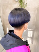 テトヘアー(teto hair)&nbsp;マッシュマニッシュ ネイビー刈り上げショート韓国」