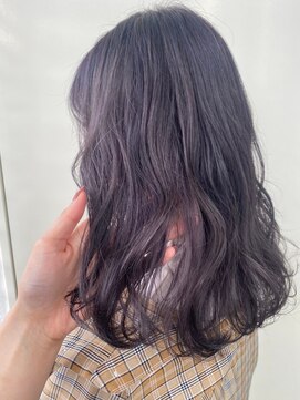 ジーナ 博多(Zina) 【Zina】Aラインボブ/こなれヘア/モーヴカラー/20代30代40代