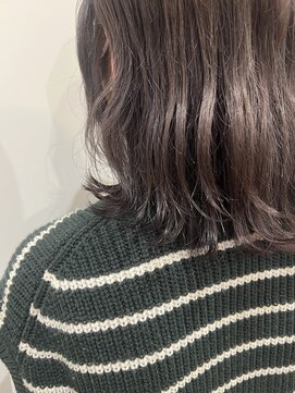 ムーン(moon) #ミディアムヘア #ショコラベージュ #ボブルフ #ベビーバング