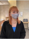 《RYUSEI》オレンジルーツカラーハイトーンデザインカラー渋谷