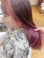 サージュ ドゥエ(Sage doue)&nbsp;インナーカラーで物足りない方は前髪もデザイン入れると可愛い