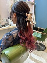 ヘアースペース グリーン(Hair space GReeN)&nbsp;ハーフアップスタイル