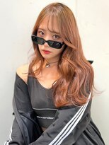 ランテルディ 渋谷(LANTERDIT)&nbsp;ブラウンベージュ　シースルーバング　顔周りカット　ロングヘア