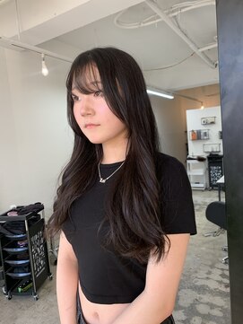 ピノ(pino.) ロングレイヤー透明感アッシュカラーブルーブラック