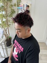 タブー 岐阜店(TABOO)&nbsp;モヒカンツイストスパイラルショートハイライトレッド