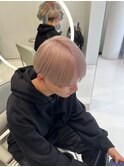 10代20代ホワイトピンクピンクベージュブロンドヘア