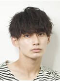 メンズパーマツイスパ波巻きスパイラルマッシュセンターパート