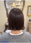 ラフなセットでいける切りっぱなし　担当　小林/ショートボブ