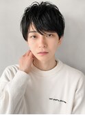 アッシュカラーメンズツーブロックマッシュa