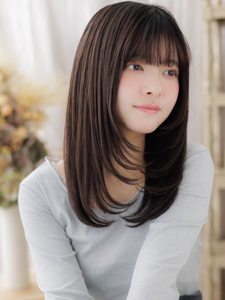 艶感ストレートロングレイヤーくすみカラーa志木20代30代40代