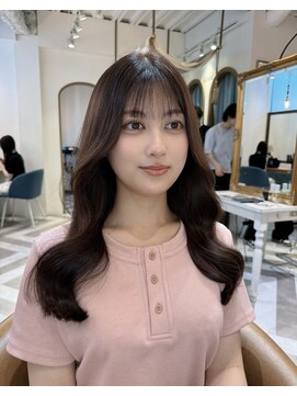 ロンドアベニール 北千住(Lond avenir) ミニウルフレイヤーカット顔周り前髪韓国ミディアムロング北千住